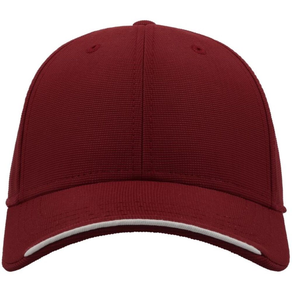 Atlantis Estoril 6 Panel Jacquard Recycled Baseball Cap / Burgundy